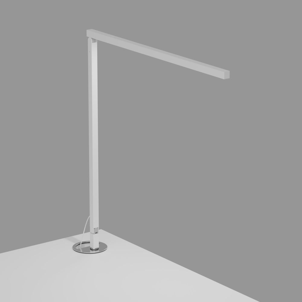 Koncept Lighting ZBD1000-D-MWT-GRM Z-Bar Solo LED Desk Lamp Gen 4 with grommet mount (Daylight; Matte White)